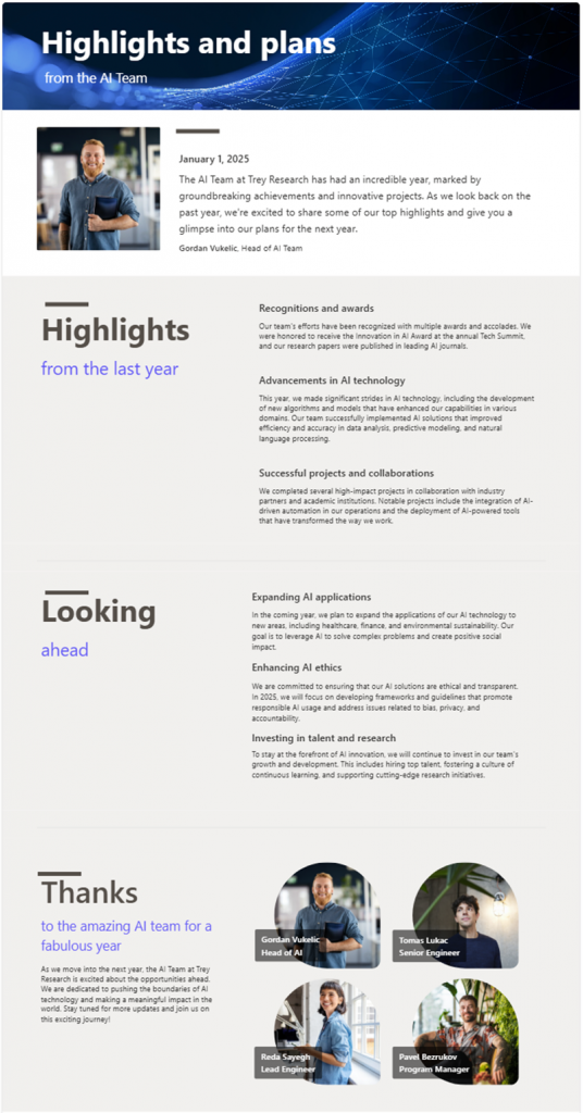 News Post template example – product news